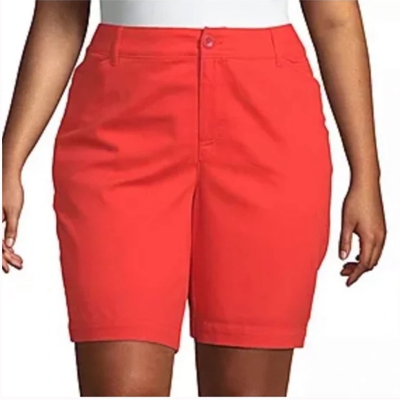 St. John's Bay Shorts Nwt St Johns Bay Womens Mid Rise Bermuda High Risk Red Short 22w